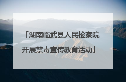 湖南临武县人民检察院开展禁毒宣传教育活动