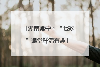 湖南常宁：“七彩”课堂鲜活有趣