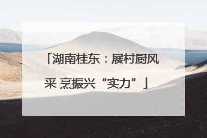 湖南桂东：展村厨风采 烹振兴“实力”