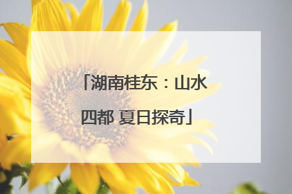 湖南桂东：山水四都 夏日探奇