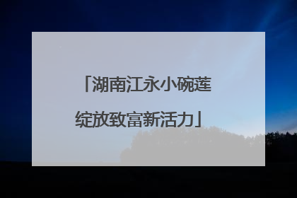 湖南江永小碗莲绽放致富新活力