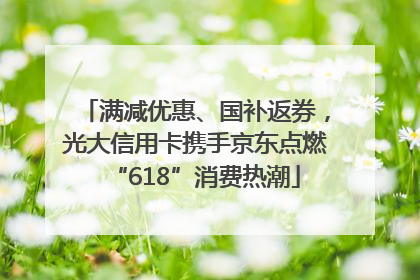 满减优惠、国补返券，光大信用卡携手京东点燃“618”消费热潮