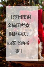 滨州市财金集团考察组赴重庆、西安招商考察