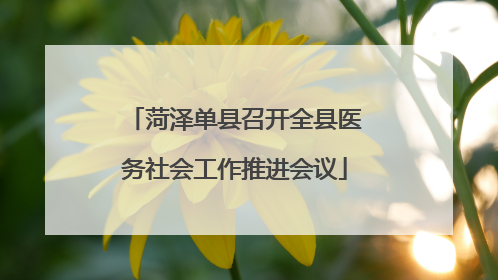 菏泽单县召开全县医务社会工作推进会议