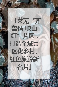 莱芜“齐鲁情 映山红”片区：打造全域景区化乡村、红色旅游新名片
