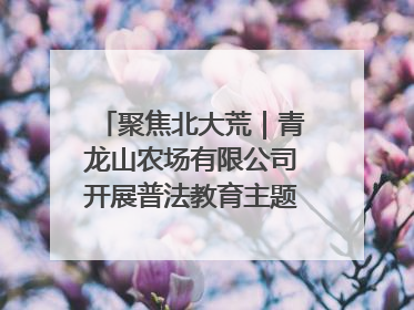 聚焦北大荒｜青龙山农场有限公司开展普法教育主题党日活动
