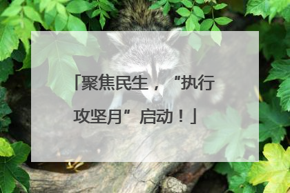 聚焦民生，“执行攻坚月”启动！