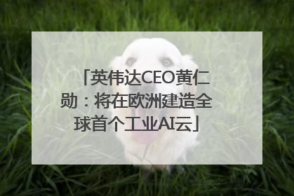 英伟达CEO黄仁勋：将在欧洲建造全球首个工业AI云