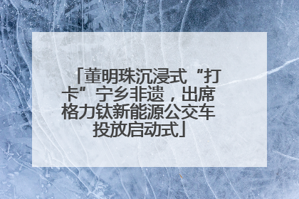 董明珠沉浸式“打卡”宁乡非遗，出席格力钛新能源公交车投放启动式
