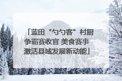 蓝田“勺勺客”村厨争霸赛收官 美食赛事激活县域发展新动能