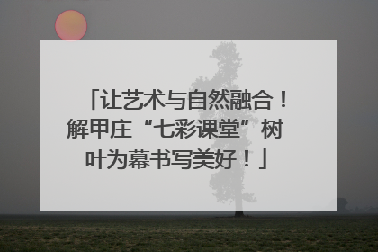 让艺术与自然融合！解甲庄“七彩课堂”树叶为幕书写美好！
