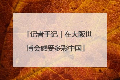 记者手记｜在大阪世博会感受多彩中国