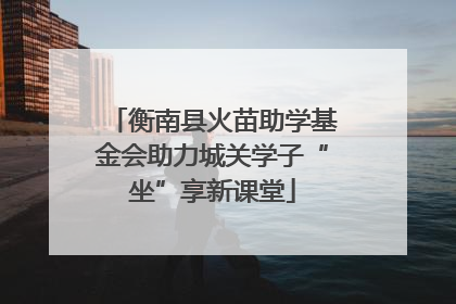 衡南县火苗助学基金会助力城关学子“坐”享新课堂