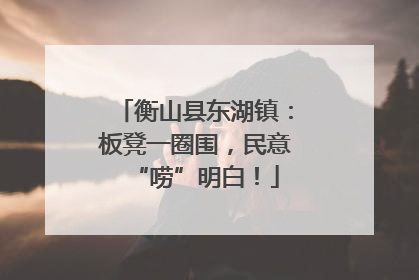 衡山县东湖镇：板凳一圈围，民意“唠”明白！
