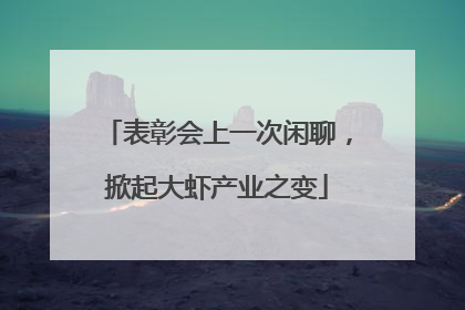表彰会上一次闲聊，掀起大虾产业之变
