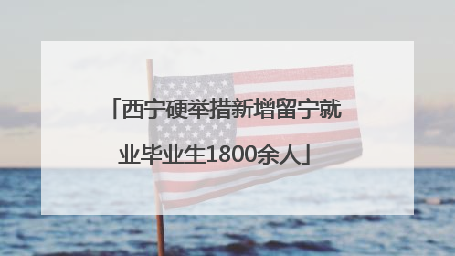 西宁硬举措新增留宁就业毕业生1800余人