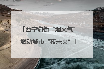 西宁豹街“烟火气” 燃动城市“夜未央”