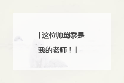 这位帅蜀黍是我的老师！