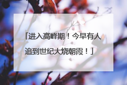 进入高峰期！今早有人追到世纪大烧朝霞！