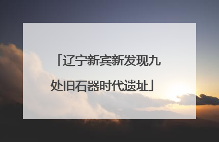 辽宁新宾新发现九处旧石器时代遗址