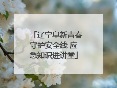 辽宁阜新青春守护安全线 应急知识进讲堂