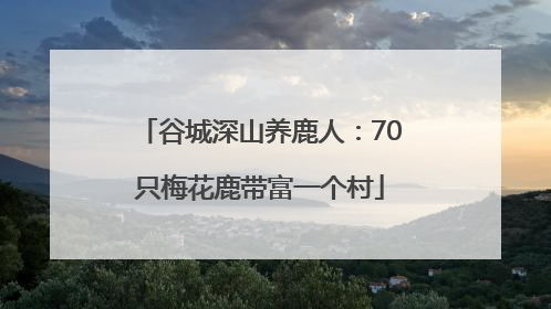 谷城深山养鹿人：70只梅花鹿带富一个村
