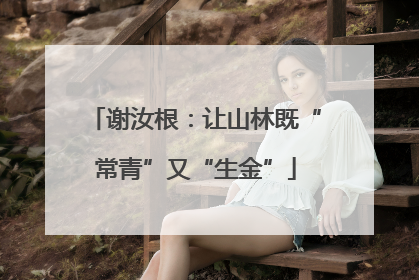 谢汝根：让山林既“常青”又“生金”