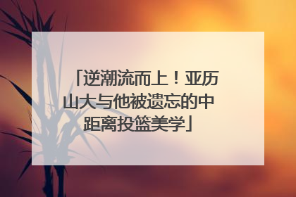 逆潮流而上！亚历山大与他被遗忘的中距离投篮美学