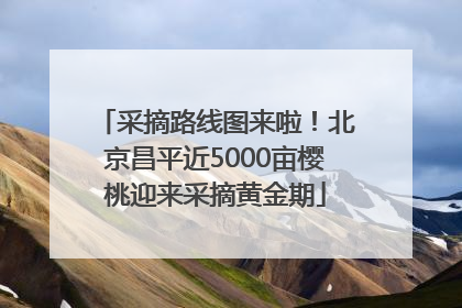 采摘路线图来啦！北京昌平近5000亩樱桃迎来采摘黄金期