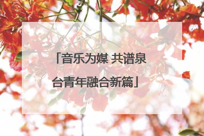 音乐为媒 共谱泉台青年融合新篇