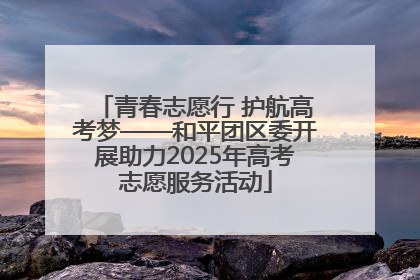青春志愿行 护航高考梦——和平团区委开展助力2025年高考志愿服务活动