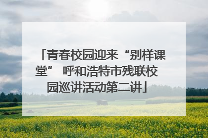 青春校园迎来“别样课堂” 呼和浩特市残联校园巡讲活动第二讲