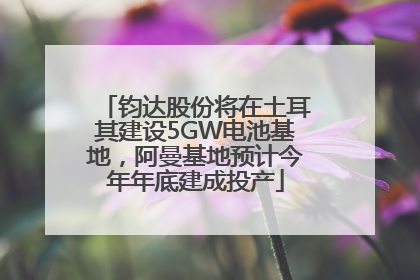 钧达股份将在土耳其建设5GW电池基地，阿曼基地预计今年年底建成投产