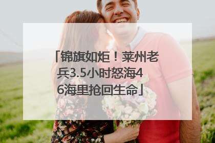锦旗如炬！莱州老兵3.5小时怒海46海里抢回生命