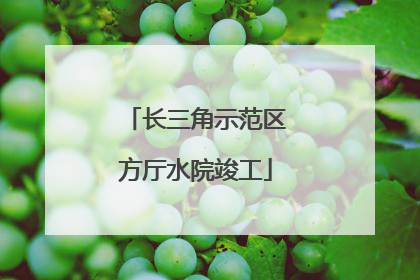 长三角示范区方厅水院竣工