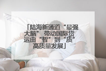 陆海新通道“最强大脑” 带动国际货运由“智”到“质”高质量发展