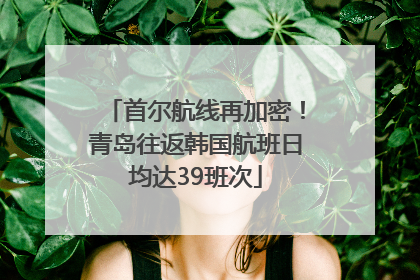 首尔航线再加密！青岛往返韩国航班日均达39班次