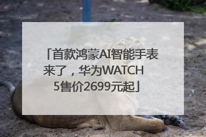 首款鸿蒙AI智能手表来了，华为WATCH 5售价2699元起
