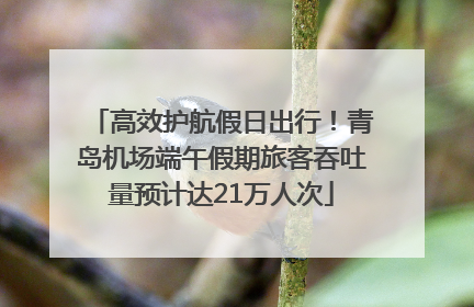 高效护航假日出行！青岛机场端午假期旅客吞吐量预计达21万人次