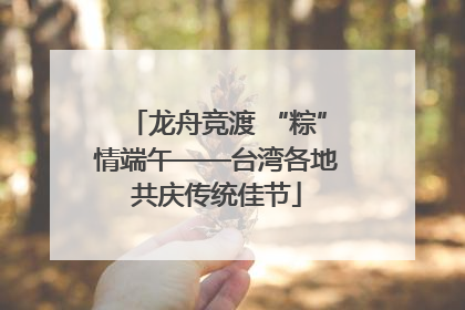 龙舟竞渡 “粽”情端午——台湾各地共庆传统佳节