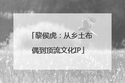 黎侯虎：从乡土布偶到顶流文化IP