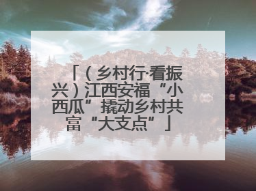 （乡村行·看振兴）江西安福“小西瓜”撬动乡村共富“大支点”