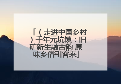 （走进中国乡村）千年元坑镇：旧矿新生融古韵 原味乡俗引客来