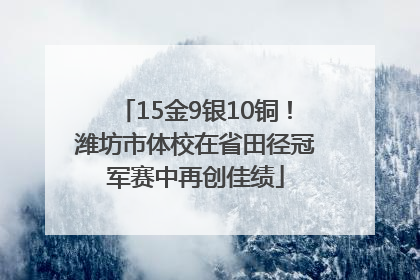 15金9银10铜！潍坊市体校在省田径冠军赛中再创佳绩