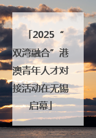 2025“双湾融合”港澳青年人才对接活动在无锡启幕