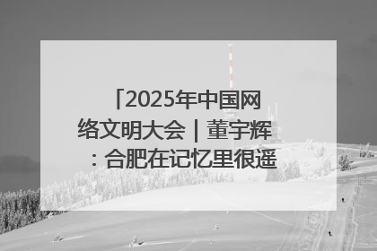 2025年中国网络文明大会｜董宇辉：合肥在记忆里很遥远也很亲切