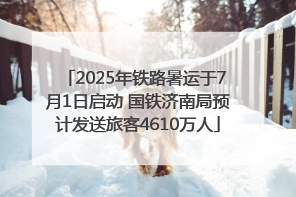 2025年铁路暑运于7月1日启动 国铁济南局预计发送旅客4610万人