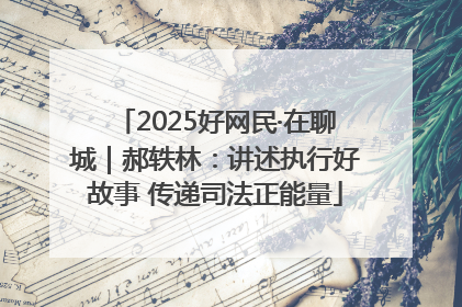 2025好网民·在聊城｜郝轶林：讲述执行好故事 传递司法正能量