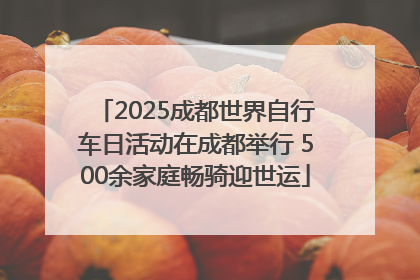 2025成都世界自行车日活动在成都举行 500余家庭畅骑迎世运