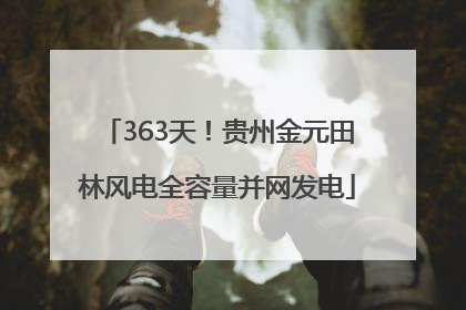 363天！贵州金元田林风电全容量并网发电